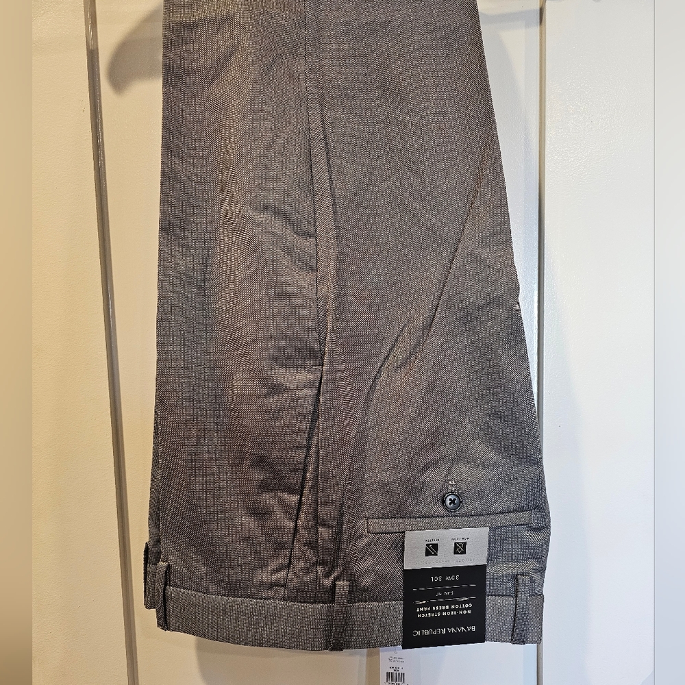 Banana Republic Men's Size 30 Gray Wool Nailhead Trouser